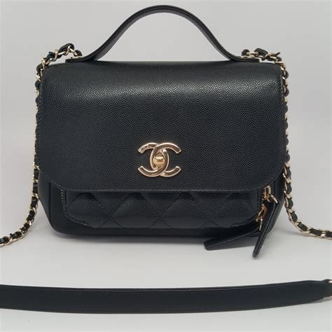 chanel black calfskin bag